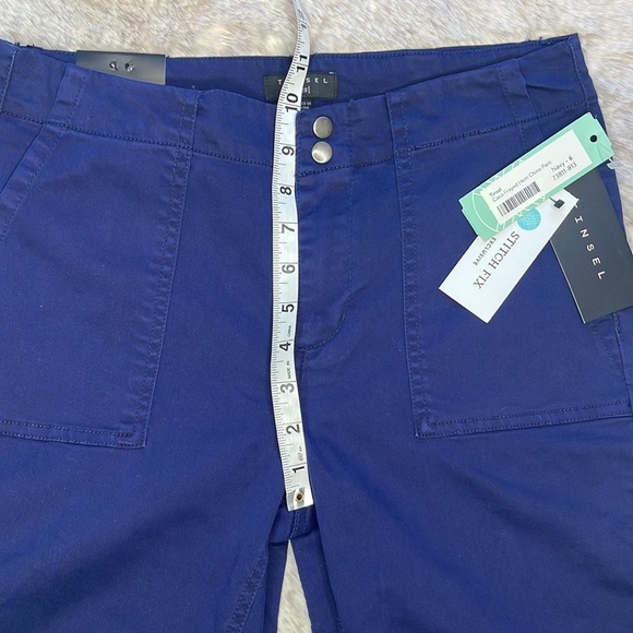 Tinsel Casia Frayed Hem Chino Pant In Navy - Picture 13 of 16